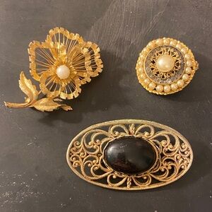 Vintage Art Nouveau Brooch Bundle